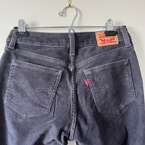 Levi’s Super Low Bootcut Corduroy Pants Gray, Women’s Size 27 Y2K Retro Low Rise - Picture 4 of 9